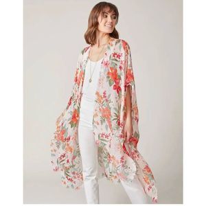 Spartina 449 Daufuskie Island High Low Kimono - Alljoy Landing Sand